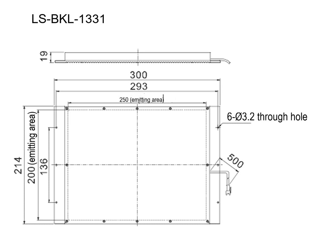 LS-BKL-1331 dimensions (mm)