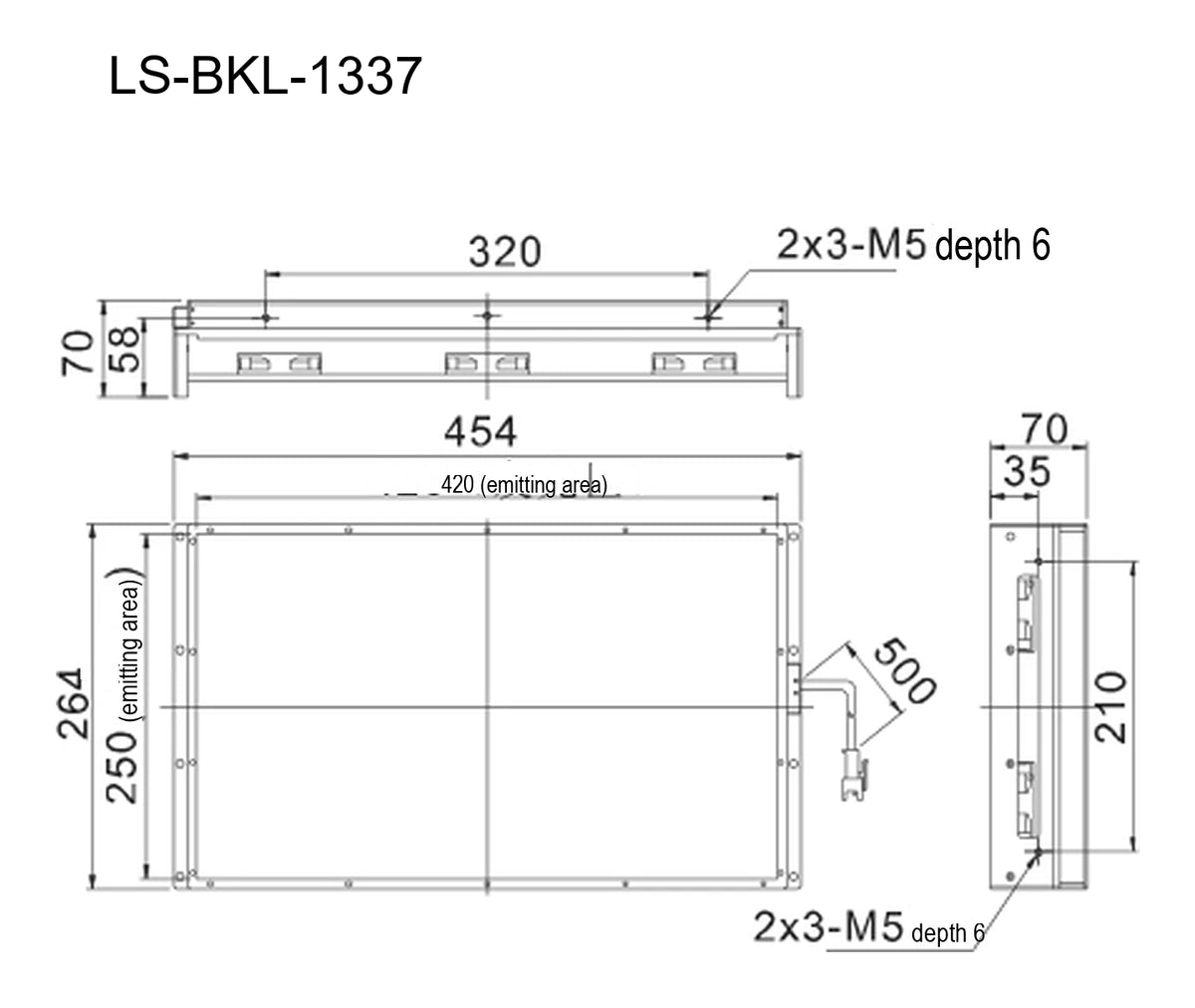 LS-BKL-1337 dimensions (mm)