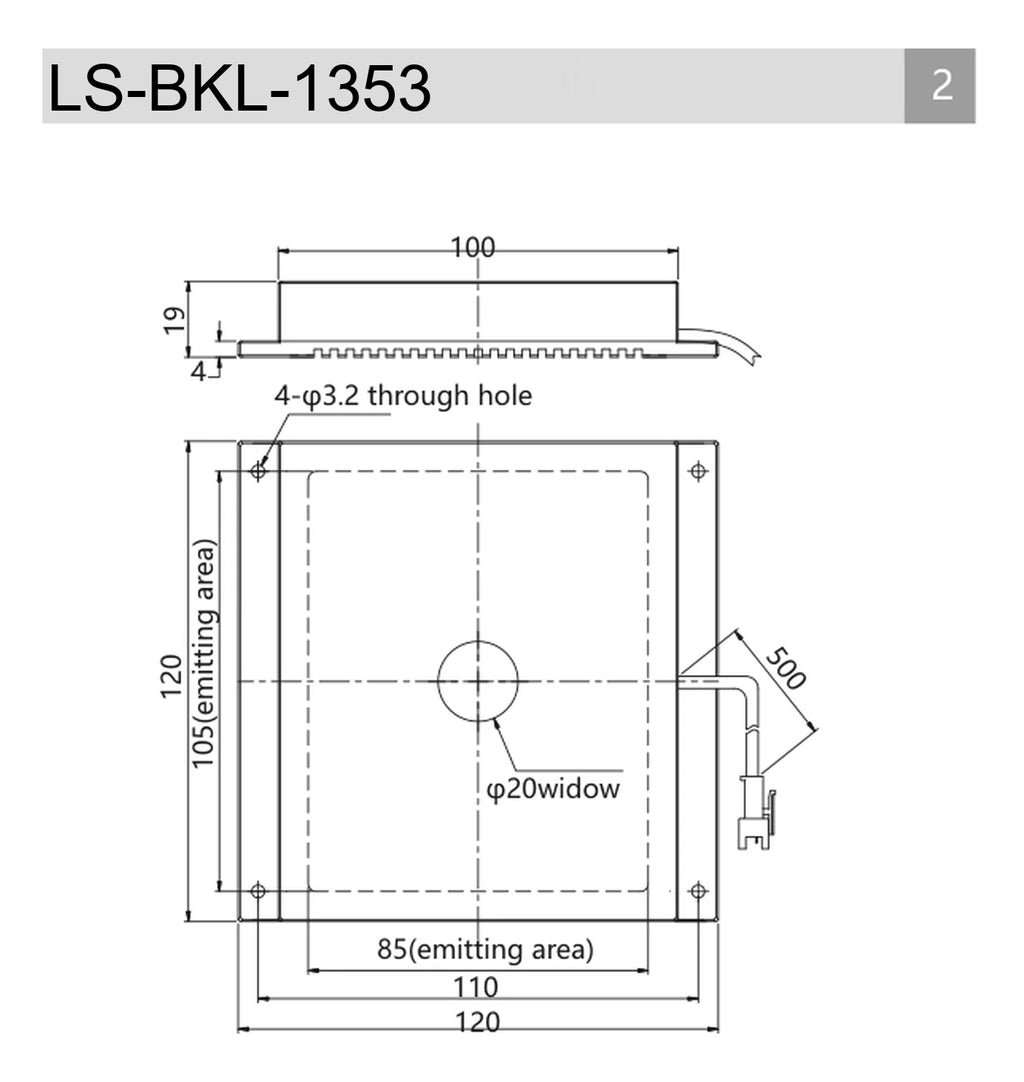 LS-BKL-1353 dimensions (mm)