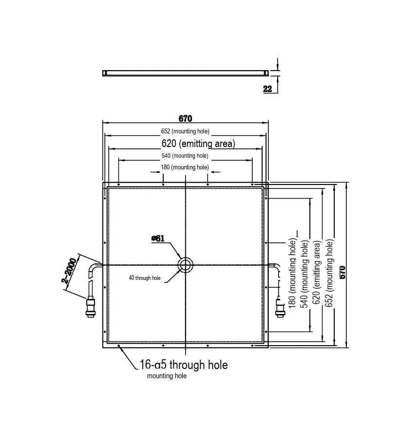 LS-BKL-1421 dimensions (mm)