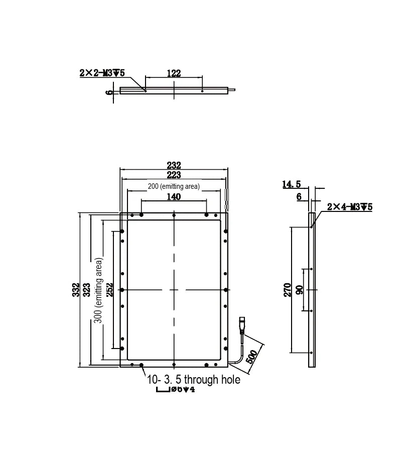 LS-BKL-1425 dimensions (mm)
