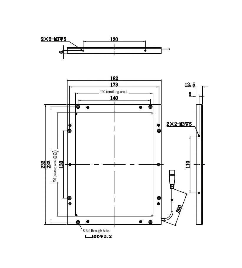 LS-BKL-1428 dimensions (mm)