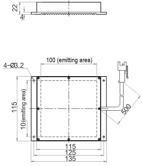 LS-BKL-1434 dimensions (mm)