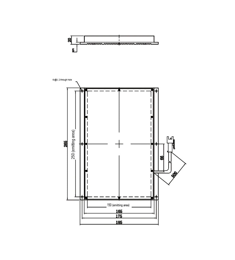 LS-BKL-1512 dimensions (mm)