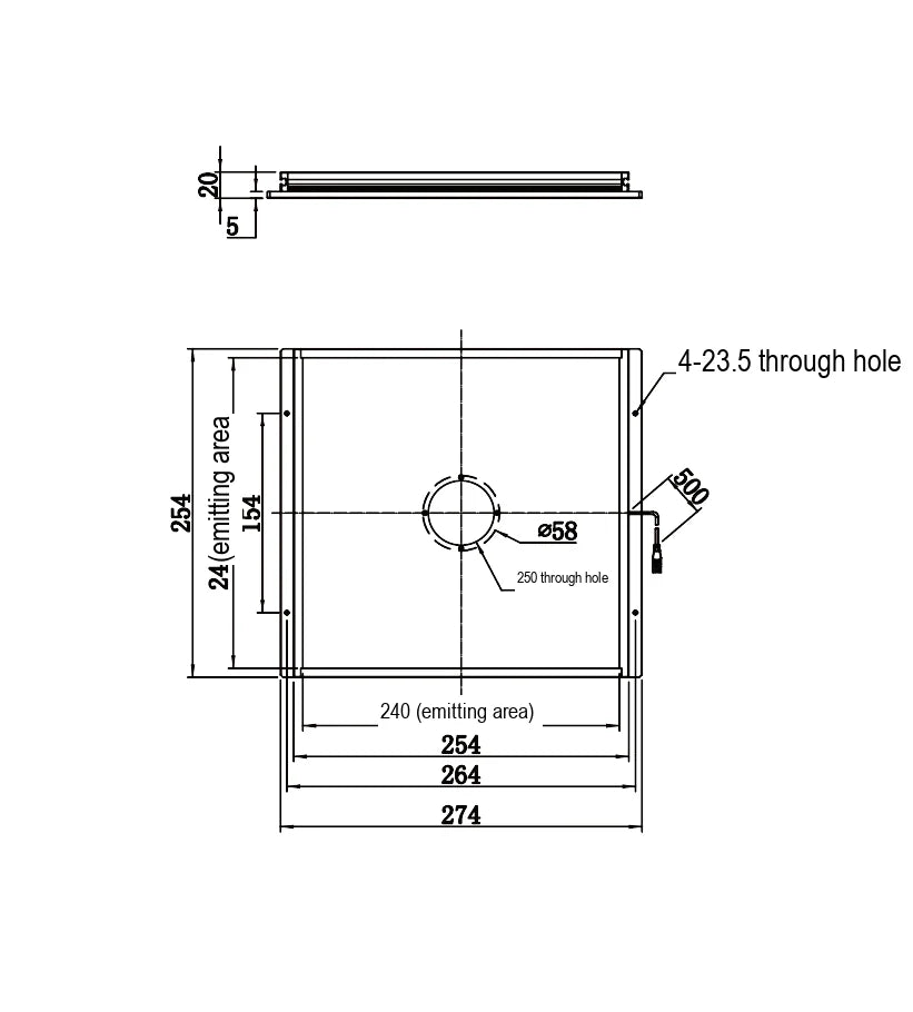 LS-BKL-1520 dimensions (mm)