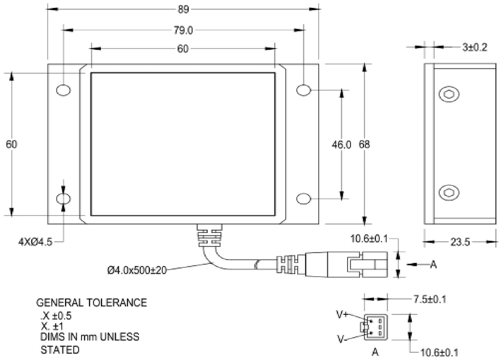 LS-BKL-1528 dimensions (mm)