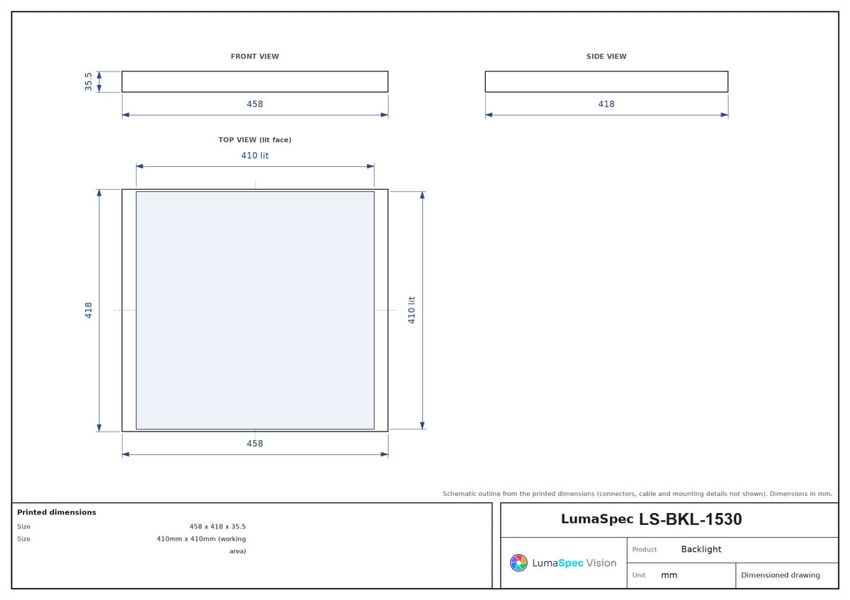 LS-BKL-1530 dimensions (mm)