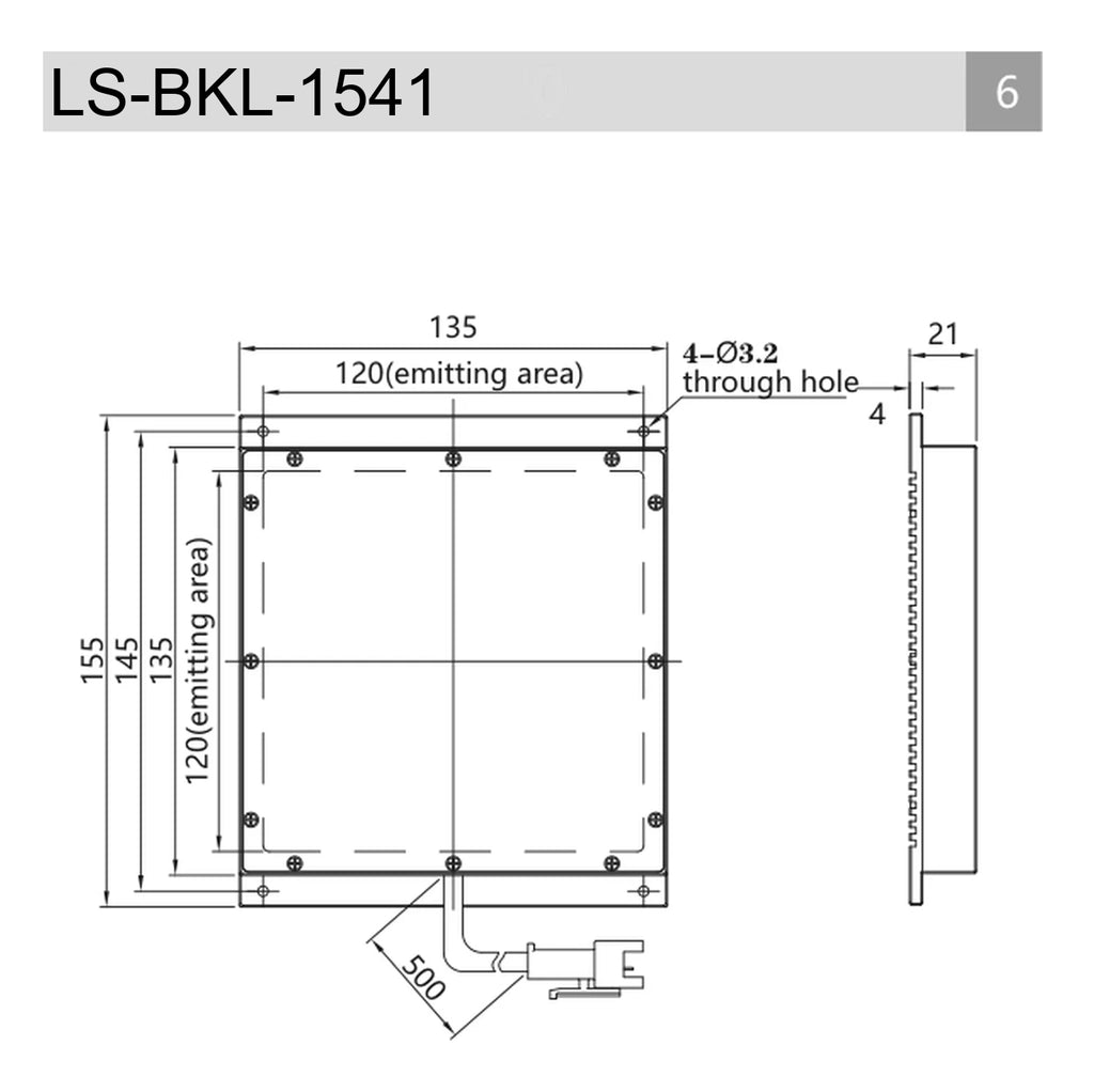 LS-BKL-1541 dimensions (mm)
