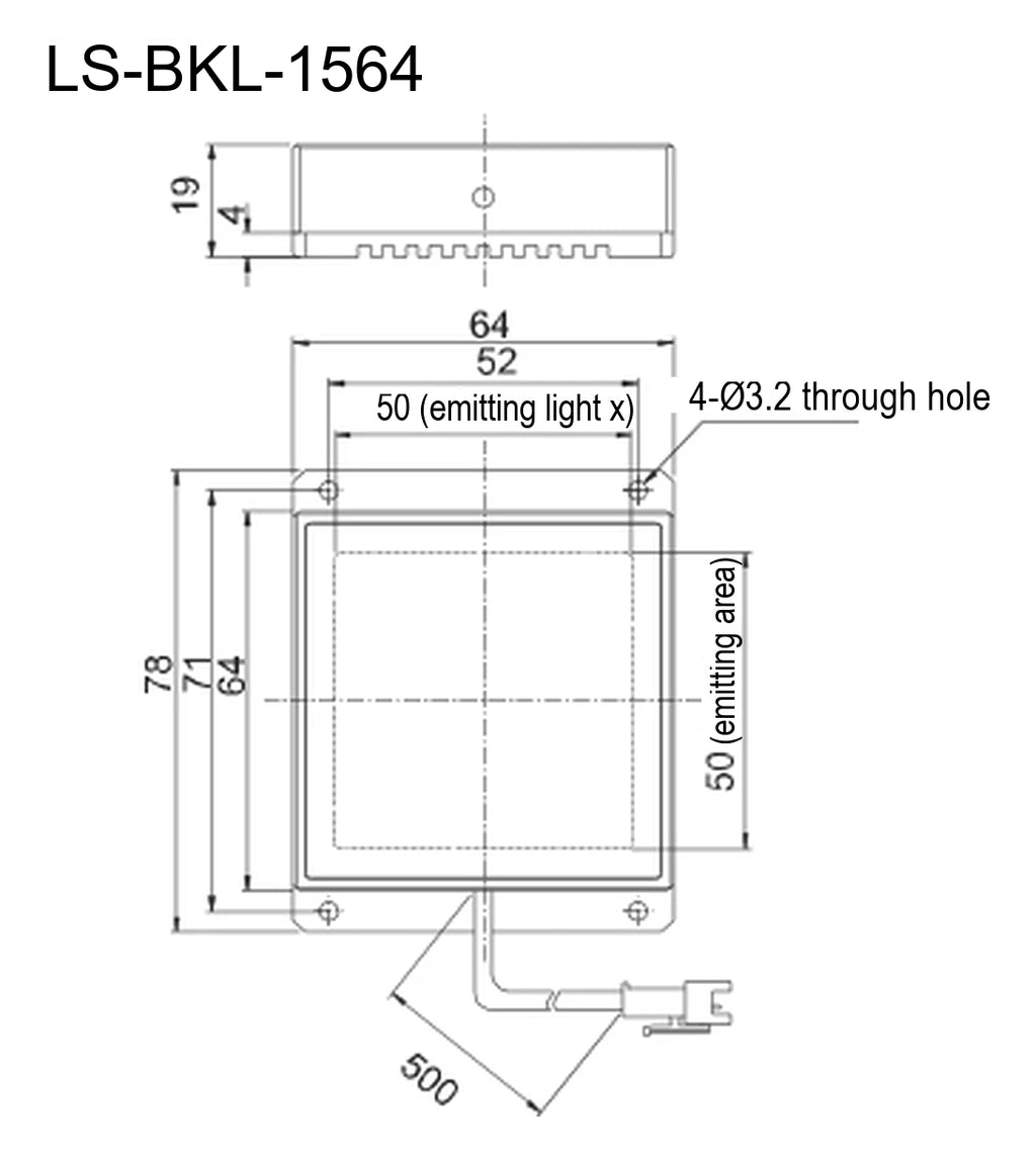 LS-BKL-1564 dimensions (mm)