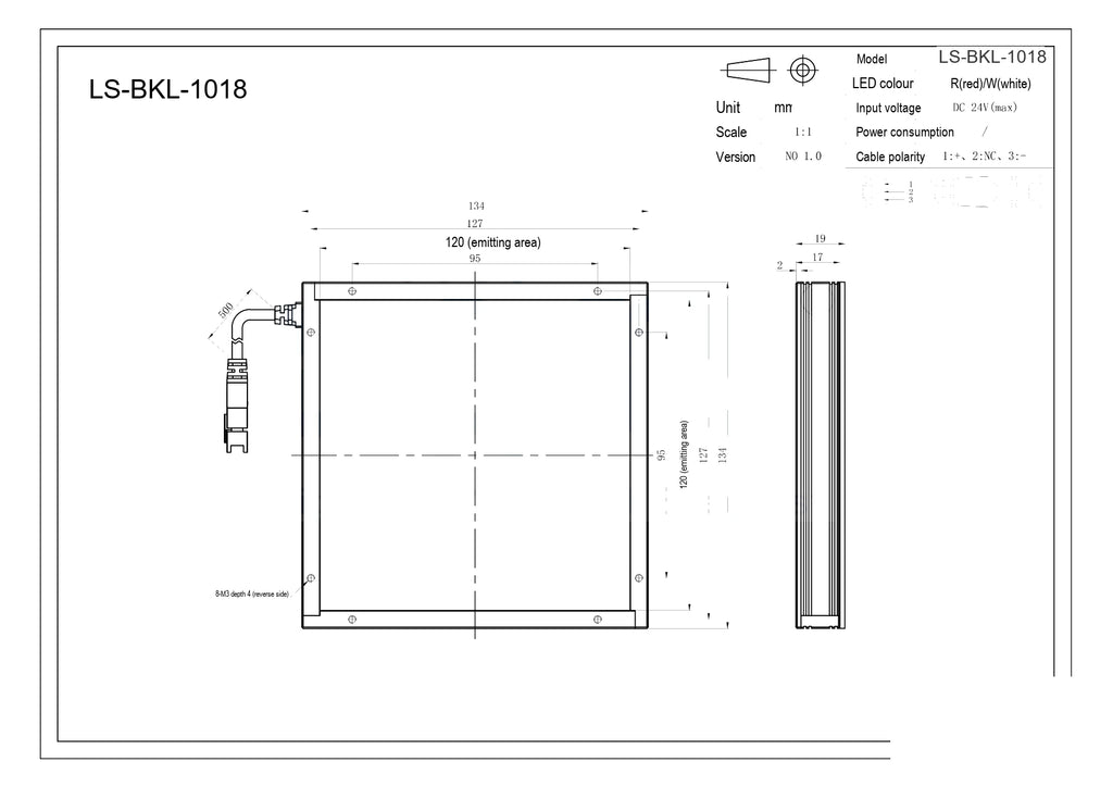 LS-BKL-1018 dimensions (mm)