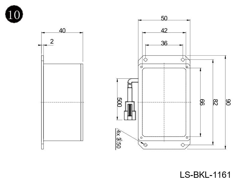 LS-BKL-1161 dimensions (mm)