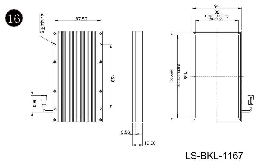 LS-BKL-1167 dimensions (mm)
