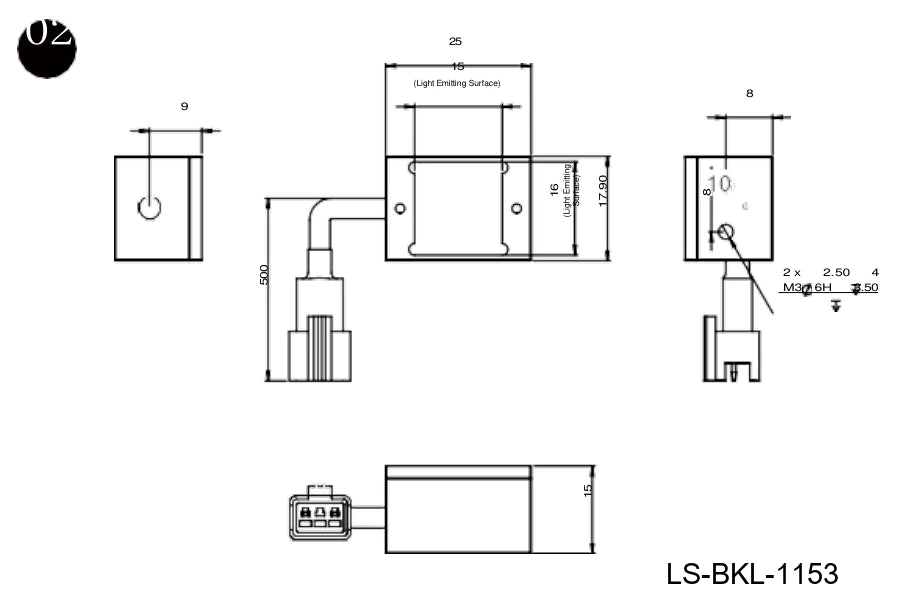 LS-BKL-1153 dimensions (mm)