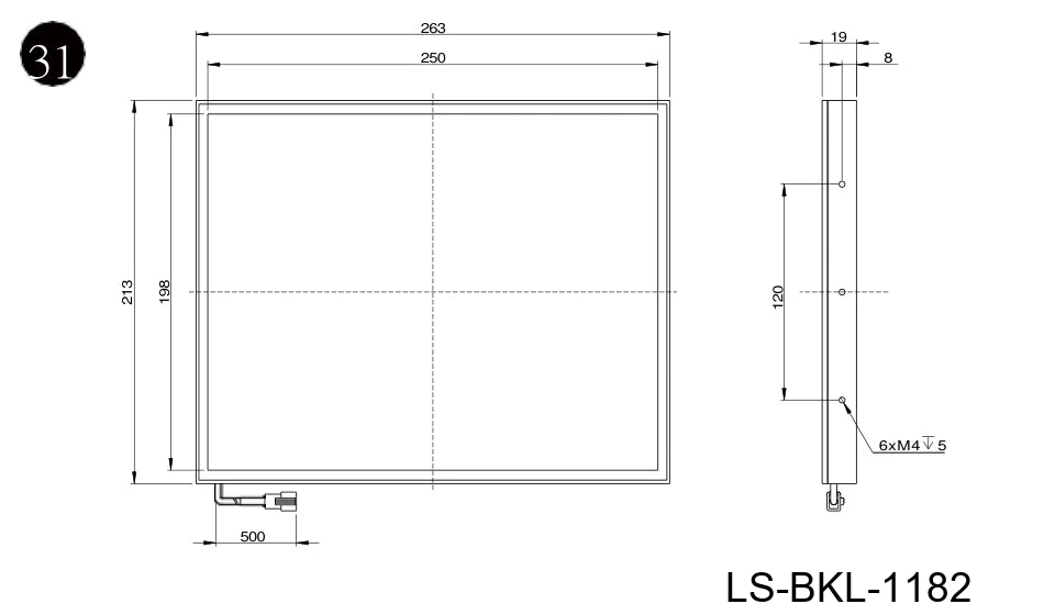 LS-BKL-1182 dimensions (mm)