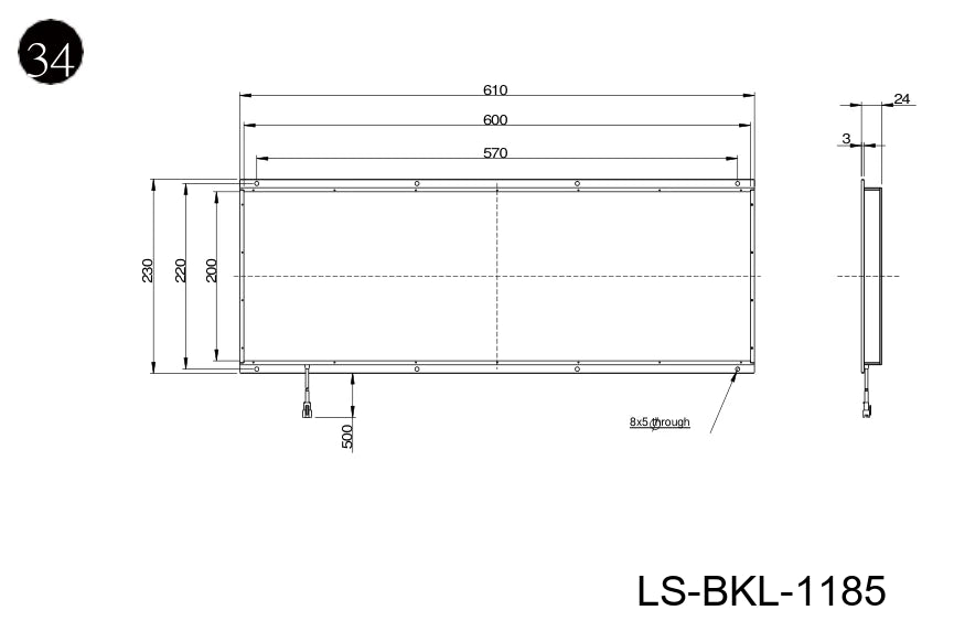 LS-BKL-1185 dimensions (mm)