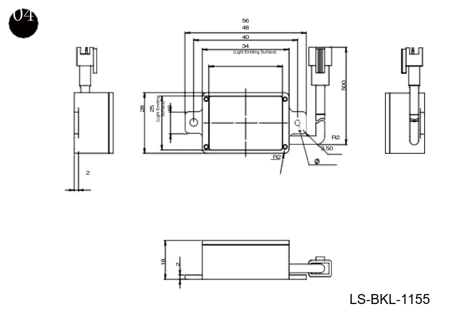 LS-BKL-1155 dimensions (mm)