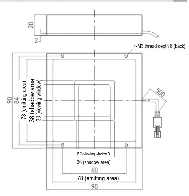 LS-BKL-1351 dimensions (mm)