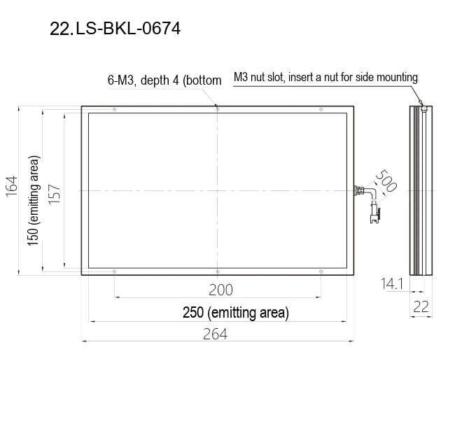 LS-BKL-0674 dimensions (mm)