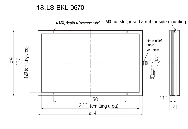 LS-BKL-0670 dimensions (mm)