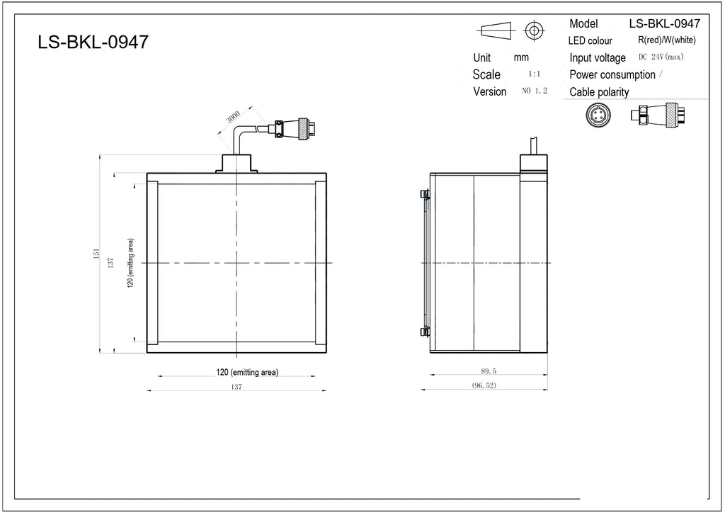 LS-BKL-0947 dimensions (mm)