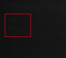 Earlier line-light capture from the source comparison; the red box is original.