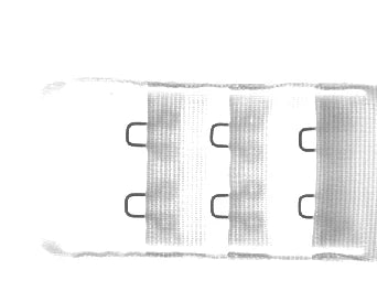 Real source NIR capture: repeated metal loops are distinguishable through the fabric region.