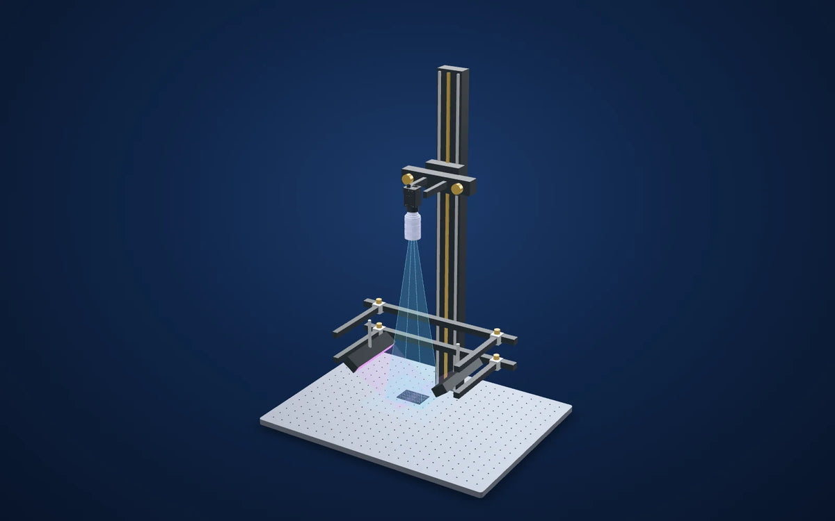 3D illustration of the inspection setup: Photovoltaic reference marks at1300 nm