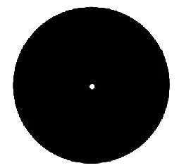 Real source capture: a dark circular outline with a small bright central feature.