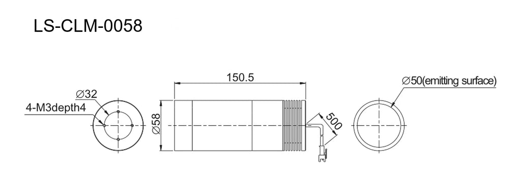LS-CLM-0058 dimensions (mm)