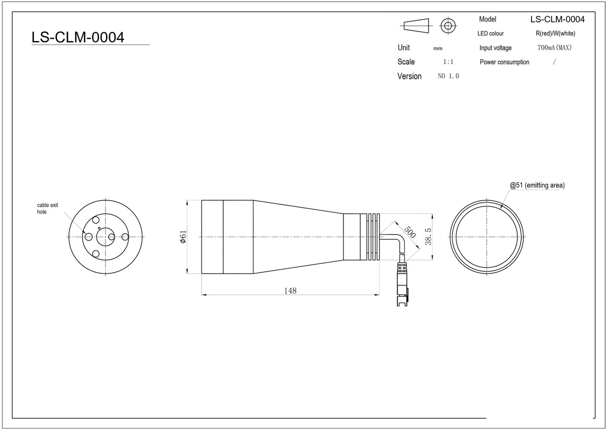 LS-CLM-0004 dimensions (mm)