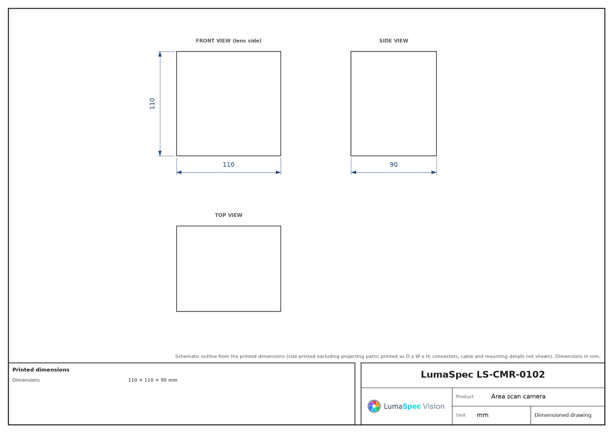 2.1 MP 10GigE area scan camera, global shutter, 2000 fps