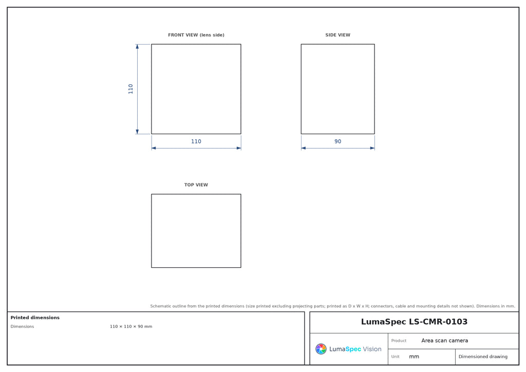 2.1 MP 10GigE area scan camera, global shutter, 3600 fps
