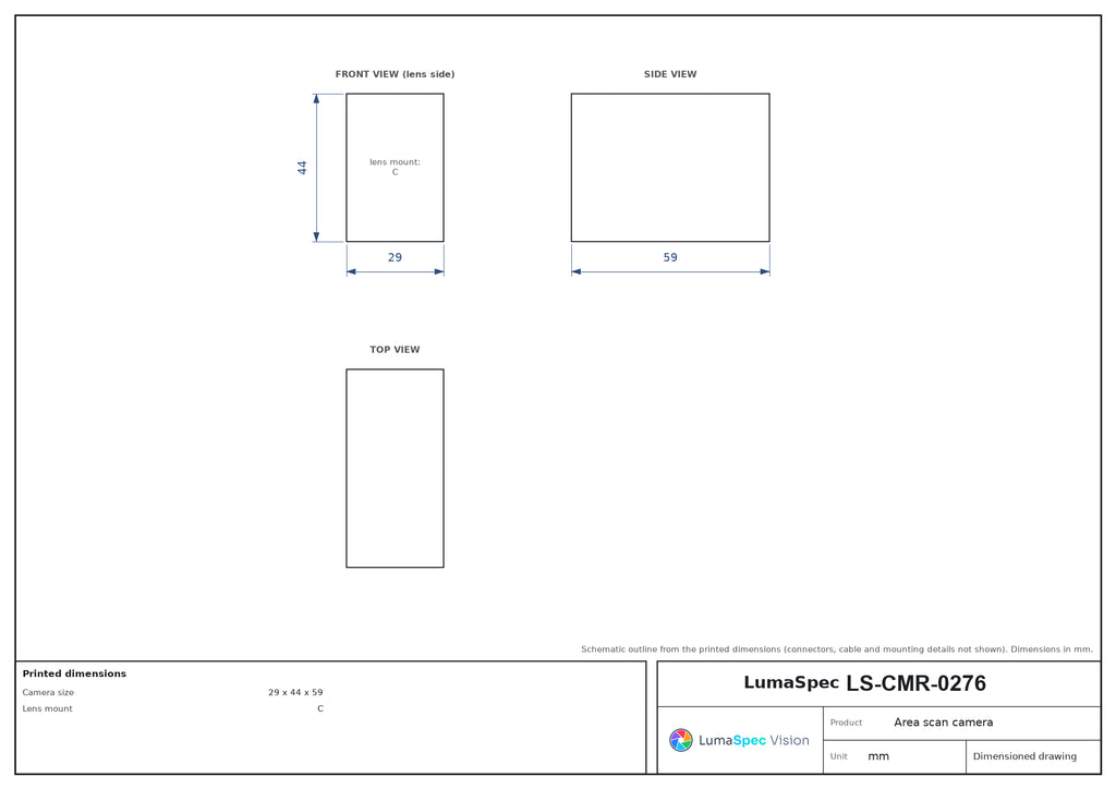 LS-CMR-0276 dimensions (mm)