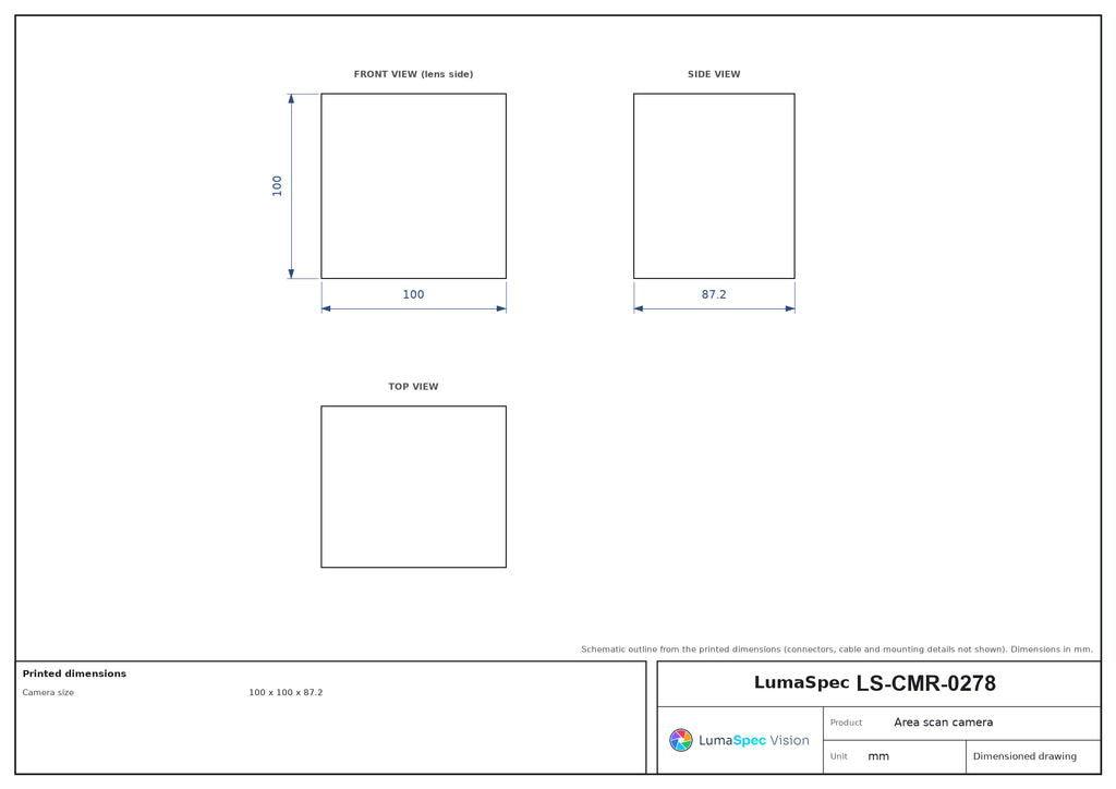 LS-CMR-0278 dimensions (mm)
