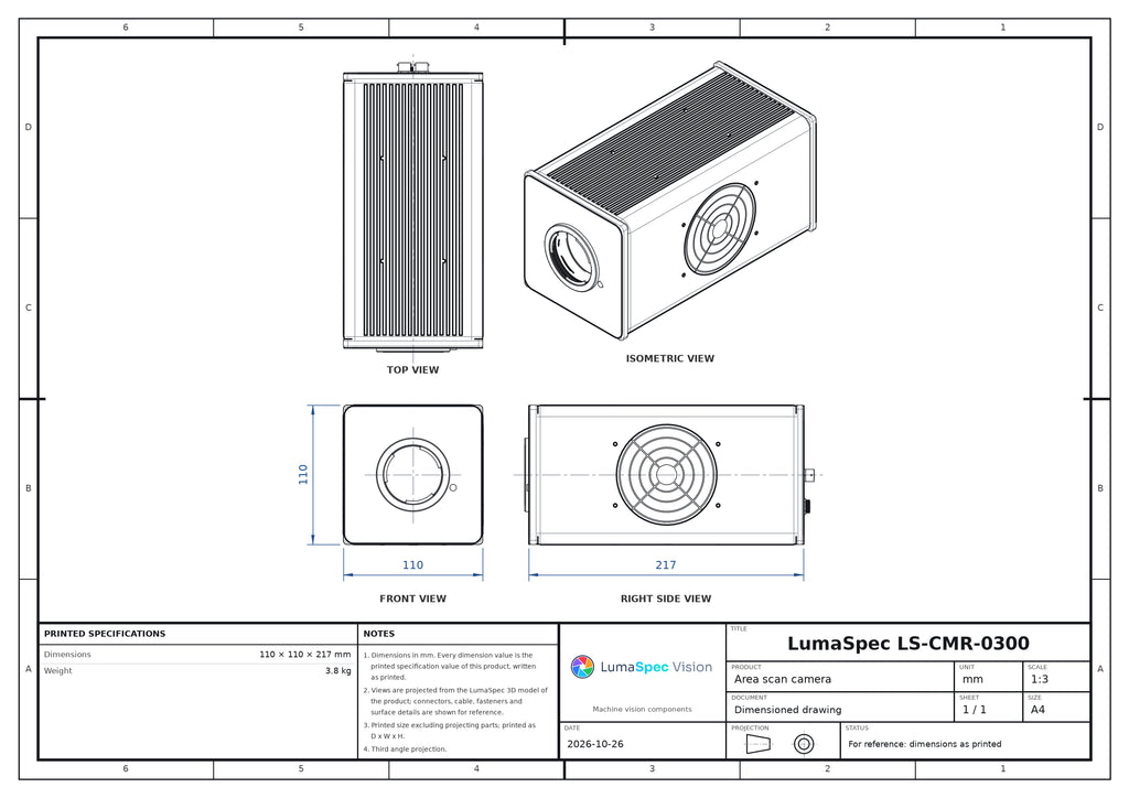 2.1 MP 10GigE high-speed camera, global shutter, 4000 fps
