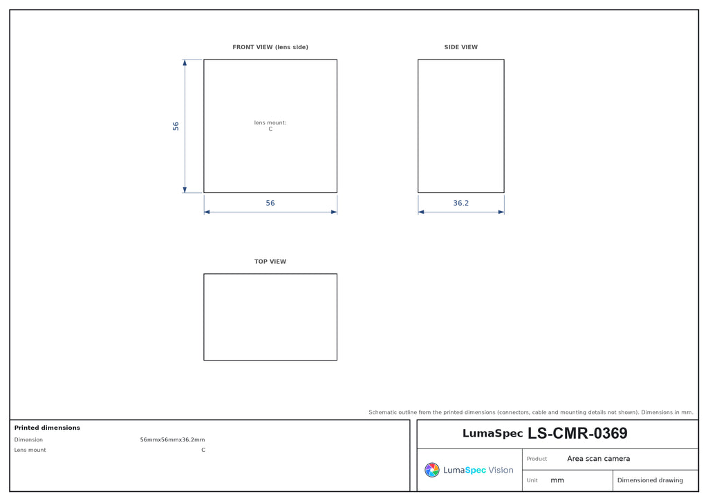 LS-CMR-0369 dimensions (mm)