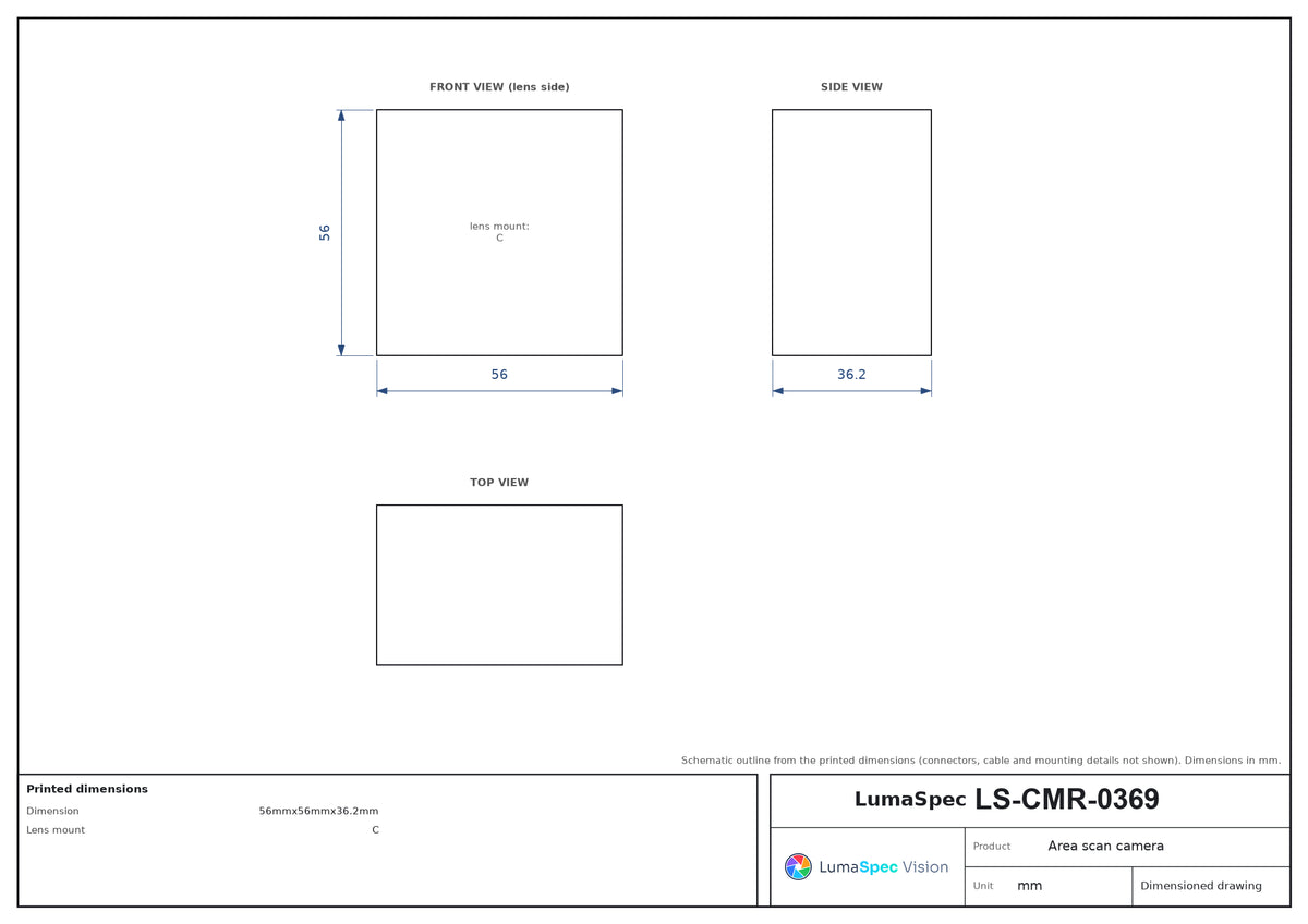 LS-CMR-0369 dimensions (mm)