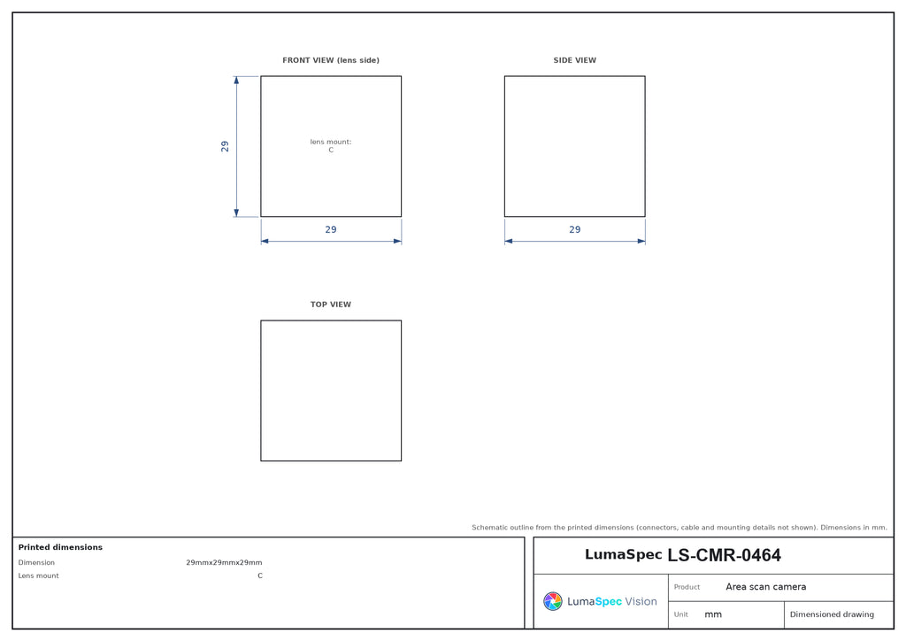 LS-CMR-0464 dimensions (mm)