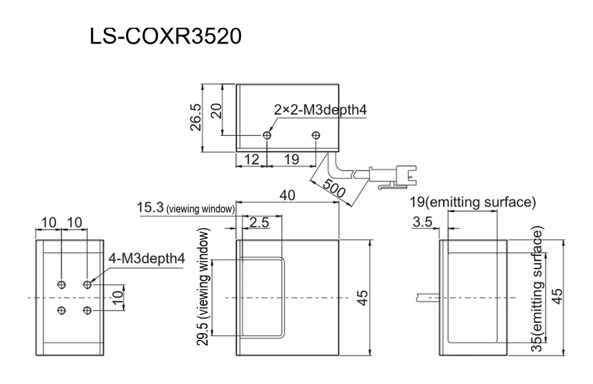 LS-COXR3520 dimensions (mm)