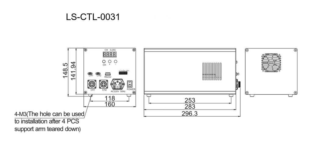 LS-CTL-0031 dimensions (mm)