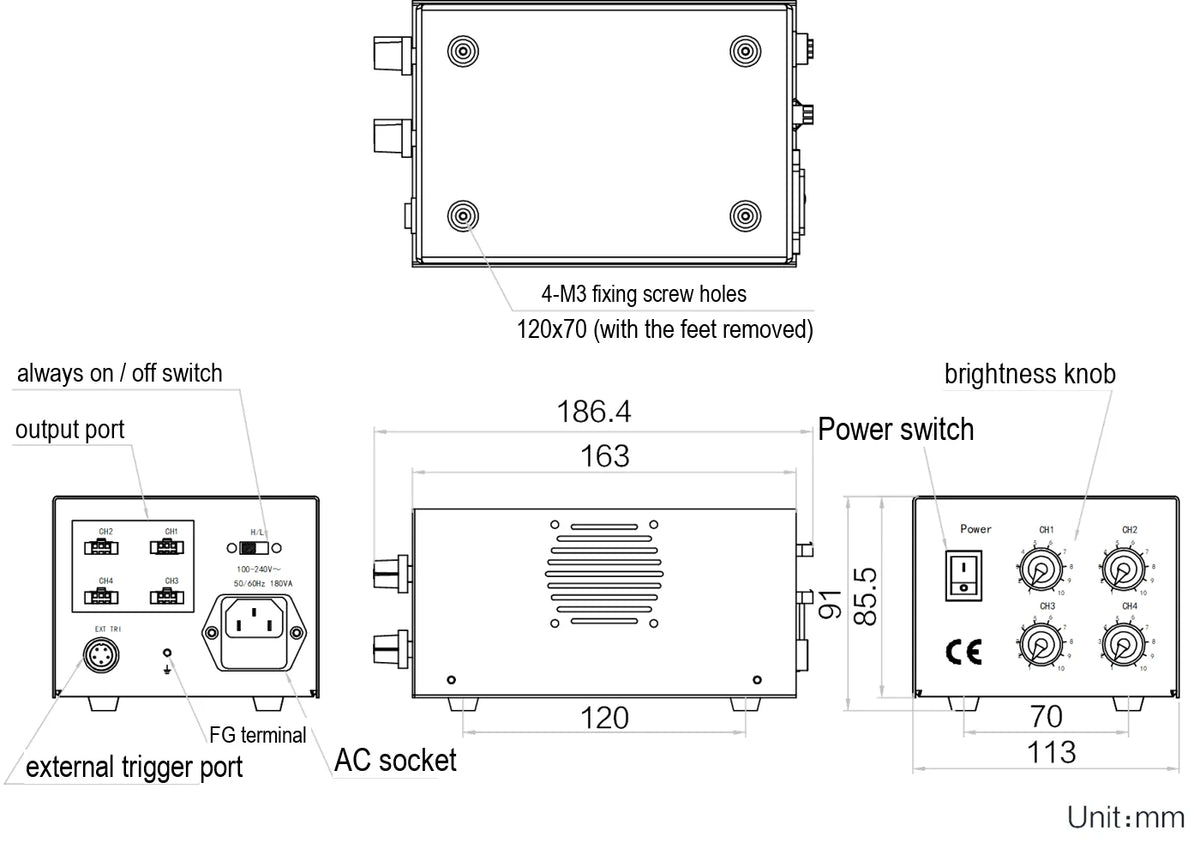 LS-CTL-0120 dimensions (mm)