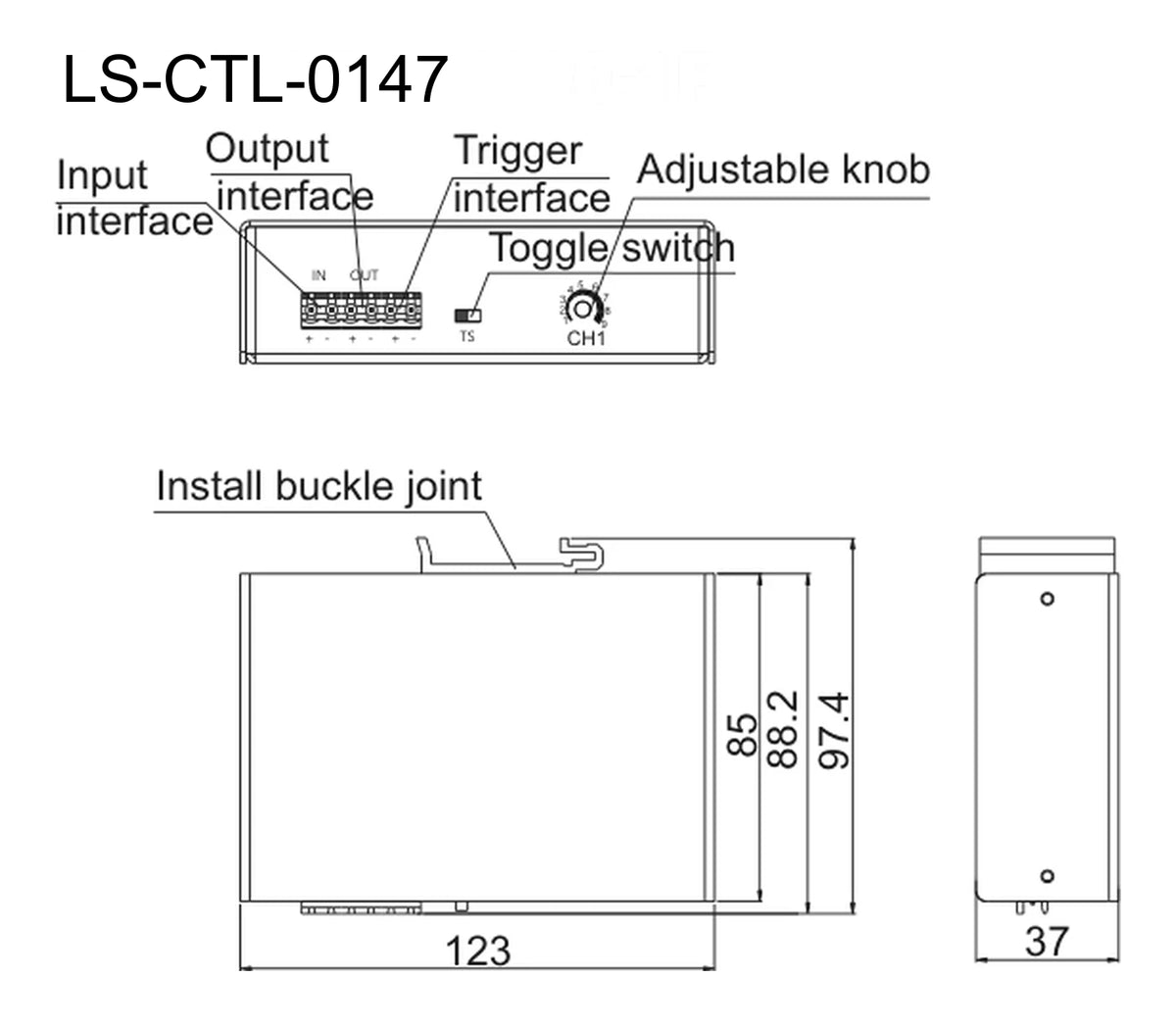 LS-CTL-0147 dimensions (mm)