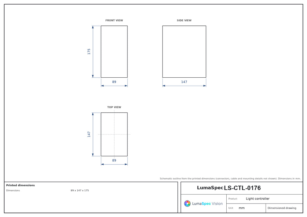 LS-CTL-0176 dimensions (mm)