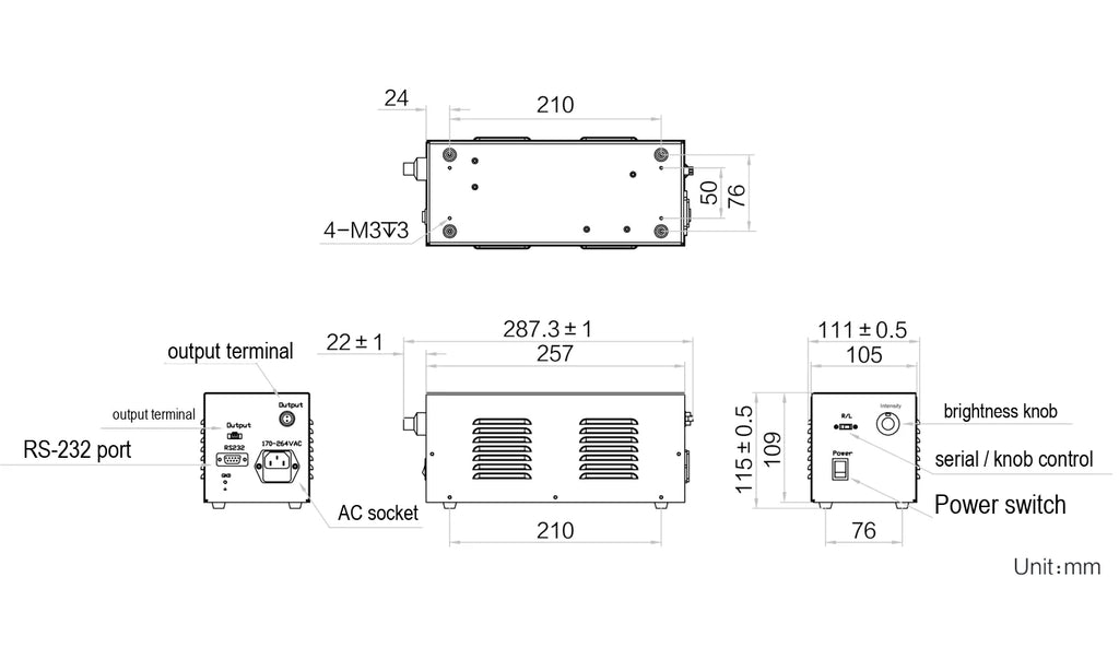 LS-CTL-0302 dimensions (mm)