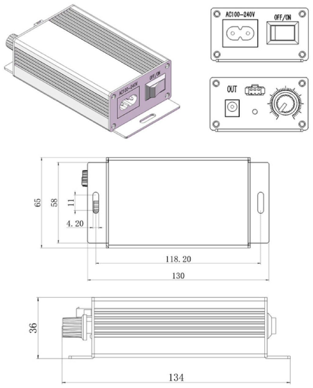 LS-CTL-0451 dimensions (mm)