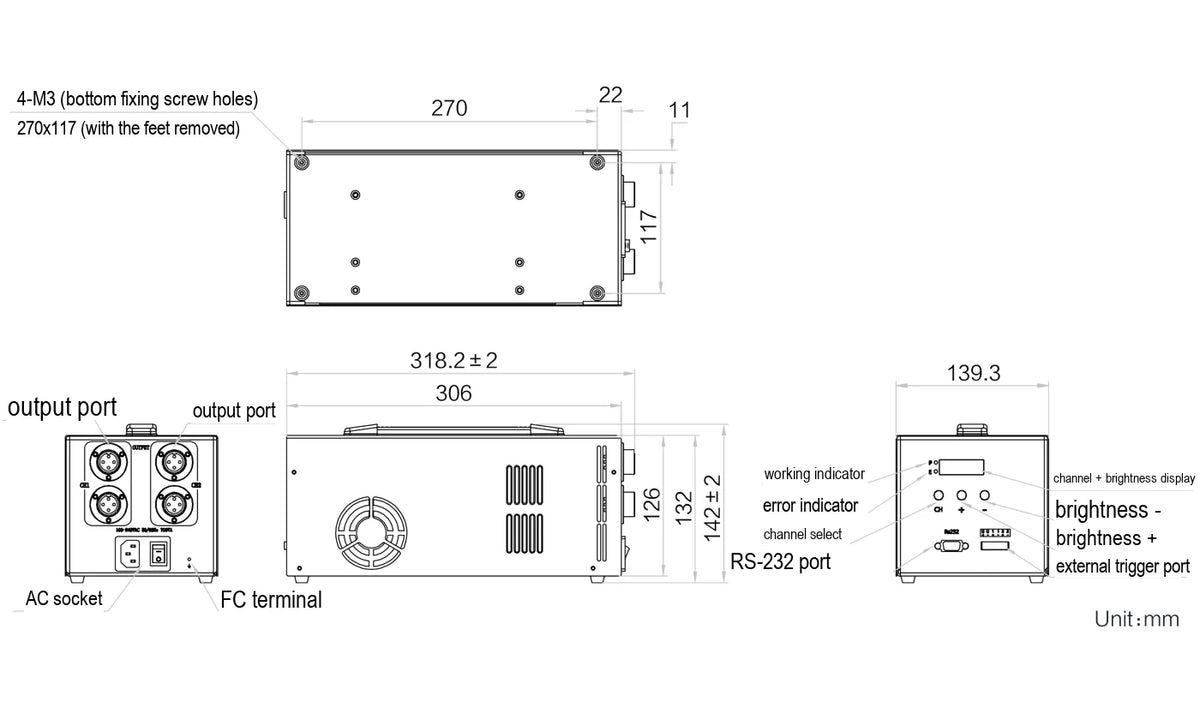 LS-CTL-0502 dimensions (mm)