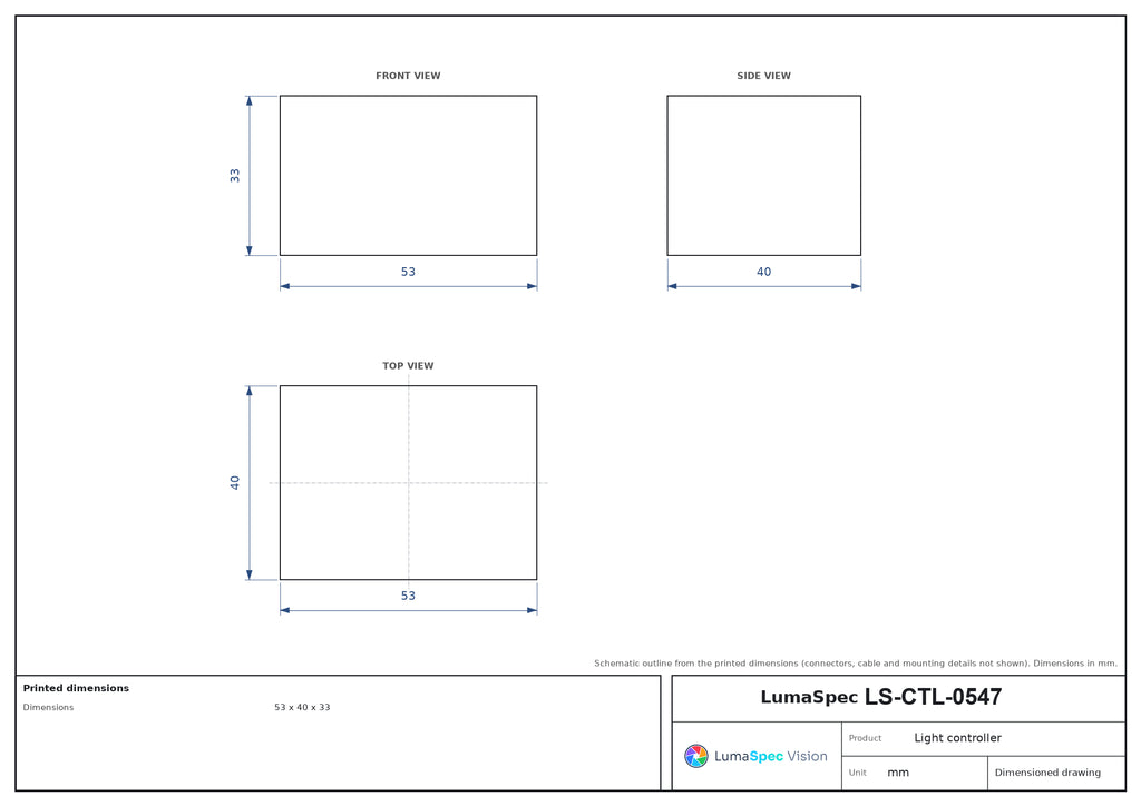 LS-CTL-0547 dimensions (mm)