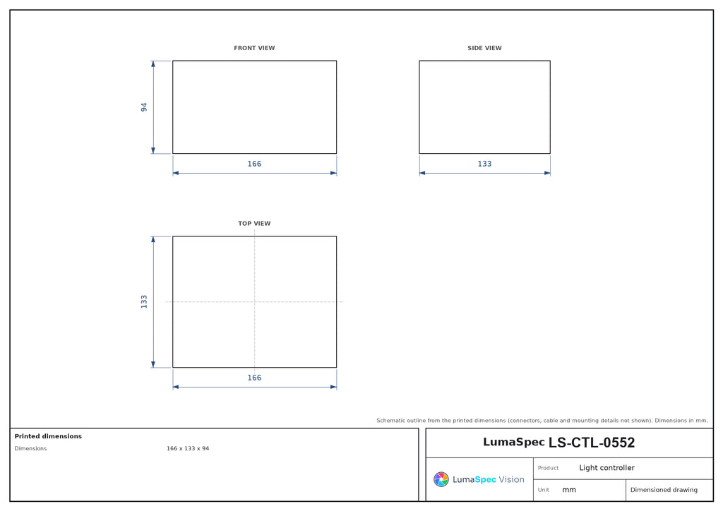 LS-CTL-0552 dimensions (mm)