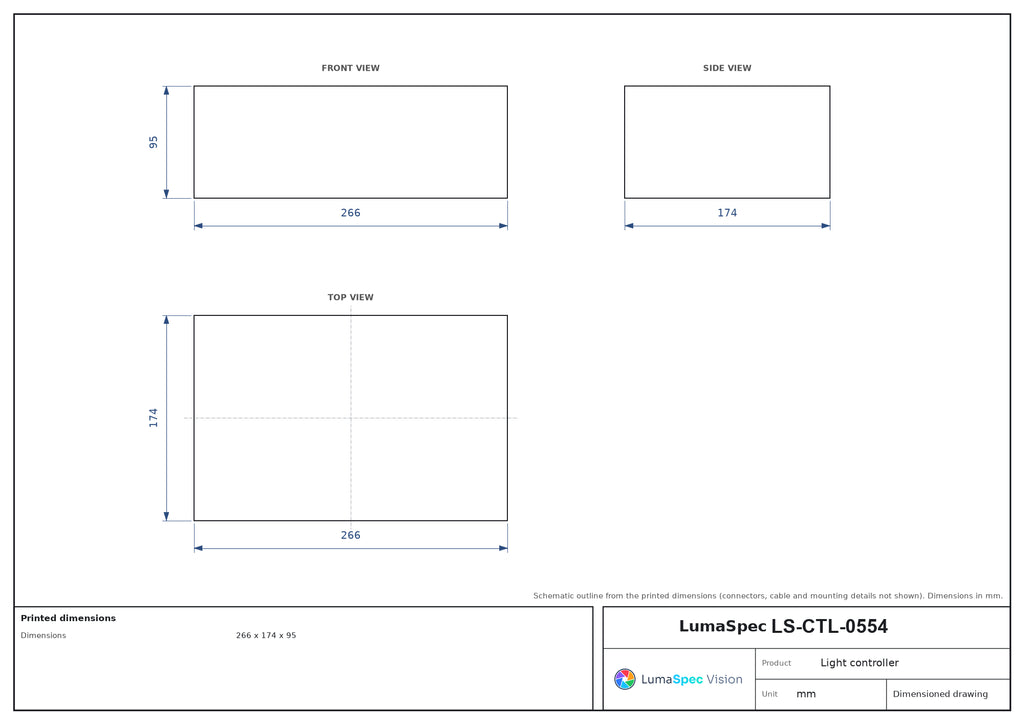 LS-CTL-0554 dimensions (mm)