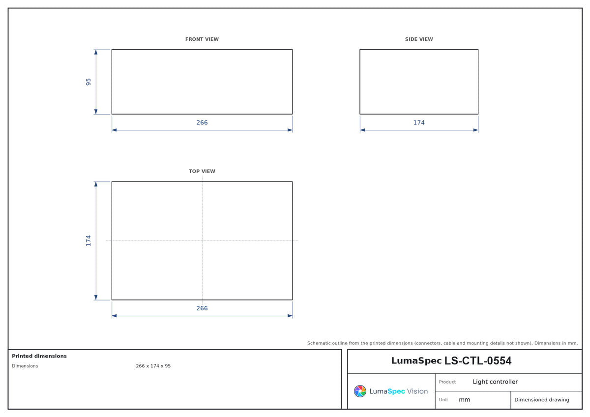LS-CTL-0554 dimensions (mm)